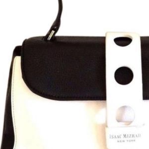 NWT Isaac Mizrahi Olivia Satchel in black/white